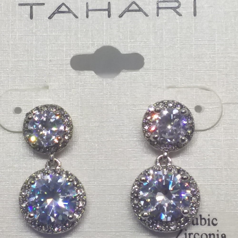 Tahari  Swarovski crystal earrings